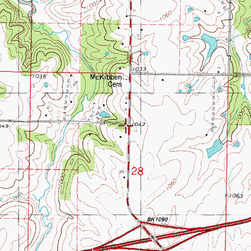 Topographic Map of Quarry, IA