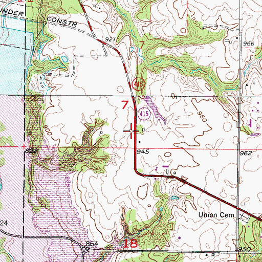 Topographic Map of Corydon (historical), IA