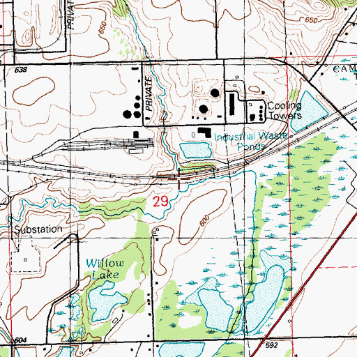 Topographic Map of Chaney, IA