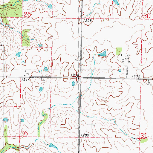 Topographic Map of Gilead, IA