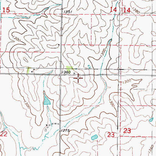 Topographic Map of Prussia, IA