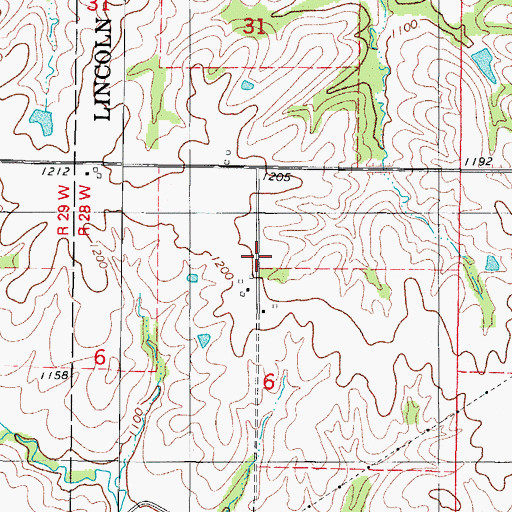 Topographic Map of McPherson, IA