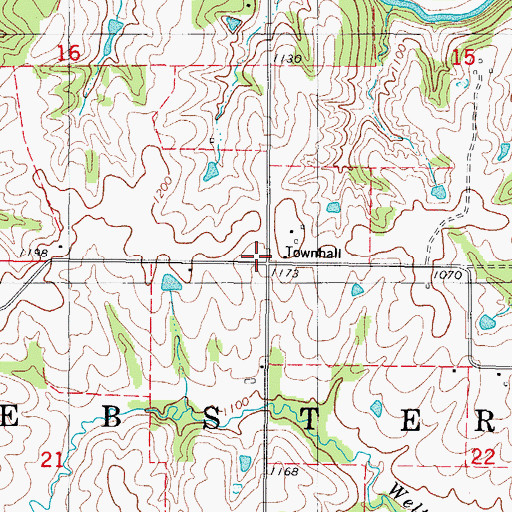 Topographic Map of Harrison, IA