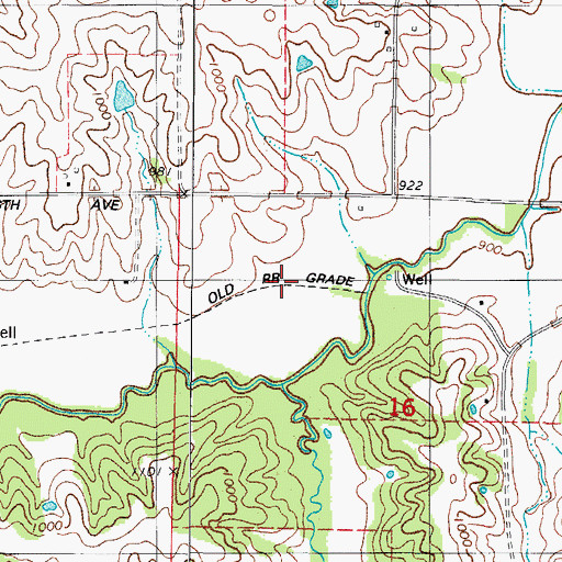 Topographic Map of South River Crossing (historical), IA