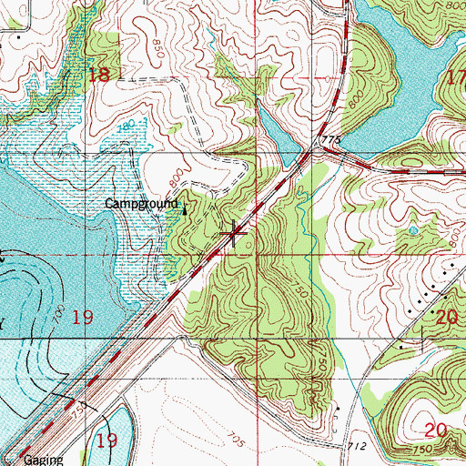 Topographic Map of Howell (historical), IA