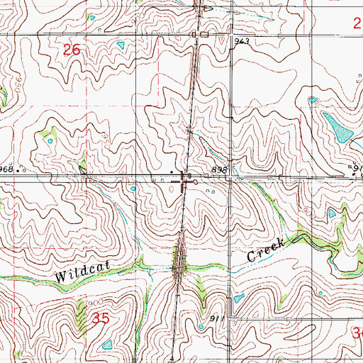 Topographic Map of Cloud, IA