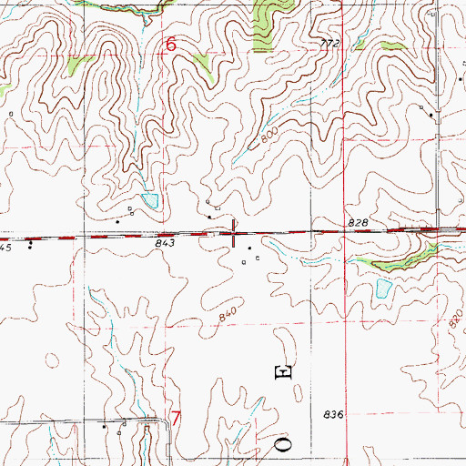 Topographic Map of Neska, IA