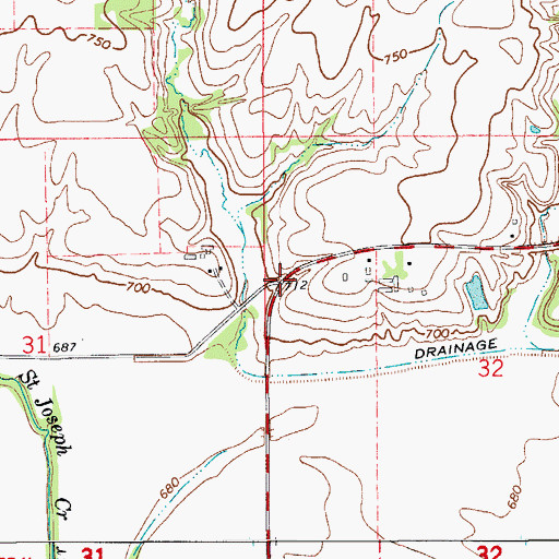 Topographic Map of Bolton, IA