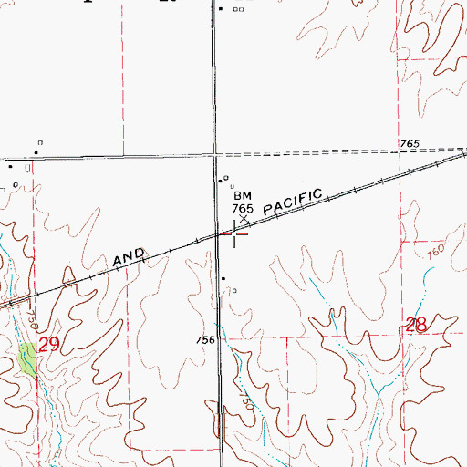 Topographic Map of Titu, IA