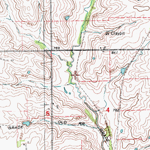 Topographic Map of Vulcan (historical), IA
