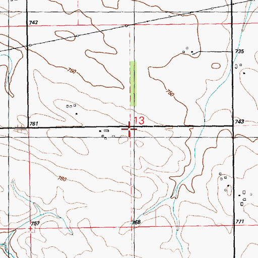Topographic Map of Petersburg, IA