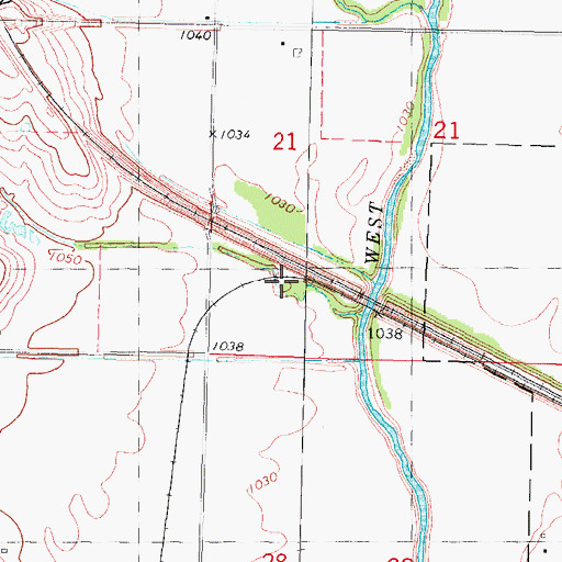 Topographic Map of Clarinda Junction (historical), IA