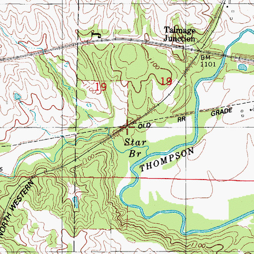 Topographic Map of Afton Junction (historical), IA