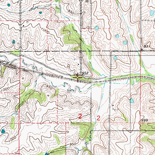Topographic Map of Zero, IA