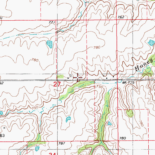 Topographic Map of Yampa, IA