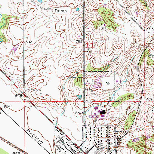 Topographic Map of Ottumwa Junction, IA