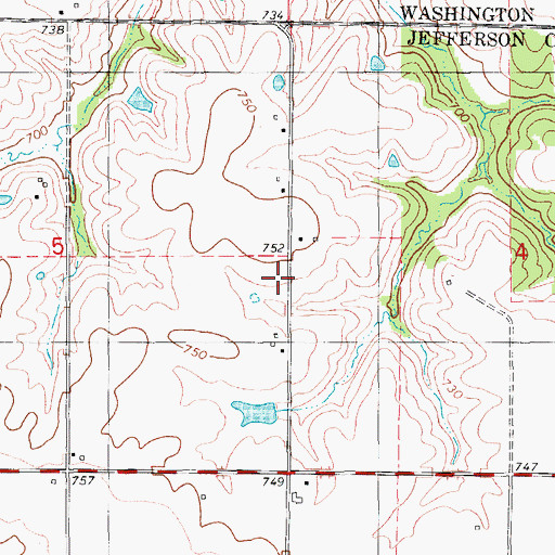 Topographic Map of Veo, IA
