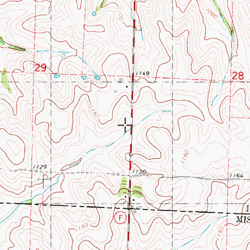 Topographic Map of High Creek, IA