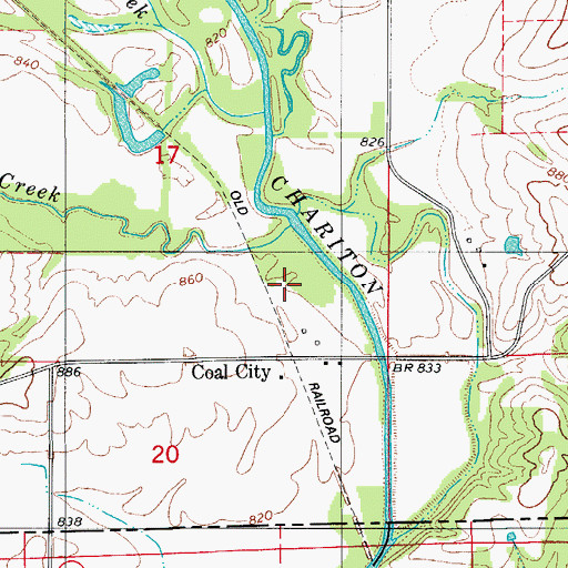 Topographic Map of Coal City, IA
