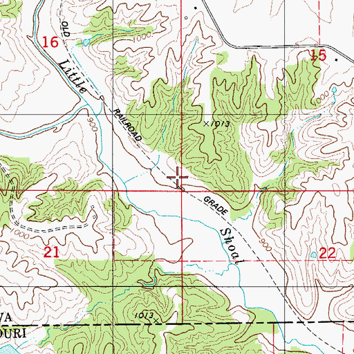 Topographic Map of Mendota (historical), IA