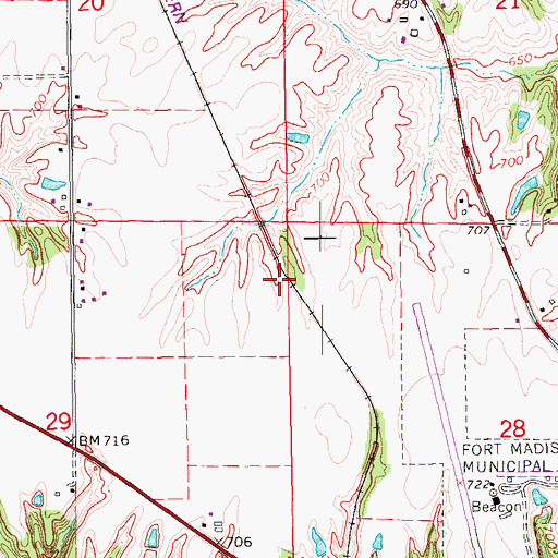 Topographic Map of Summit (historical), IA
