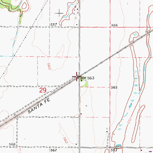 Topographic Map of Bricker, IA
