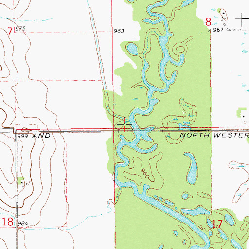 Topographic Map of Little Buck Public Hunting Area, IA