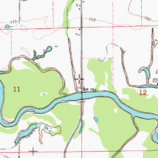 Topographic Map of Koszta Access Public Hunting Area, IA