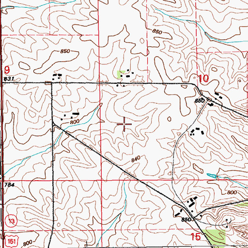 Topographic Map of Robbins Lake, IA