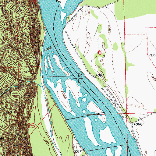 Topographic Map of Upper Omaha Mission Bend, IA