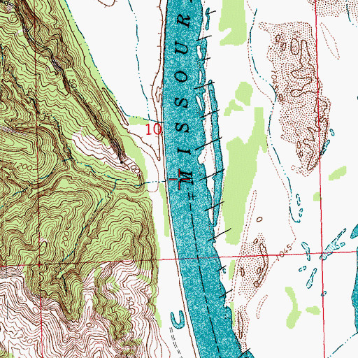Topographic Map of Black Bird Bend, IA
