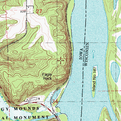 Topographic Map of Fire Point, IA
