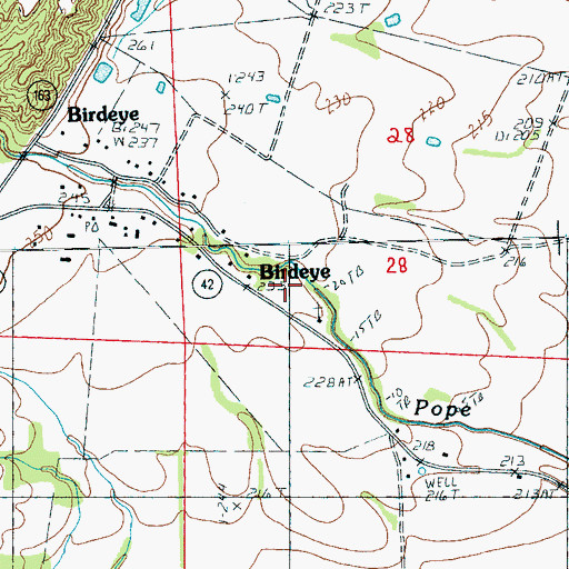 Topographic Map of Bethel Church, AR