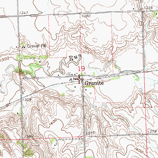 Topographic Map of Granite, IA