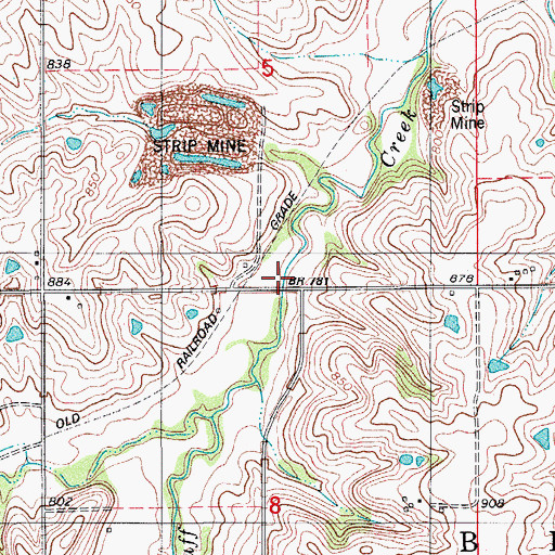 Topographic Map of Miami, IA