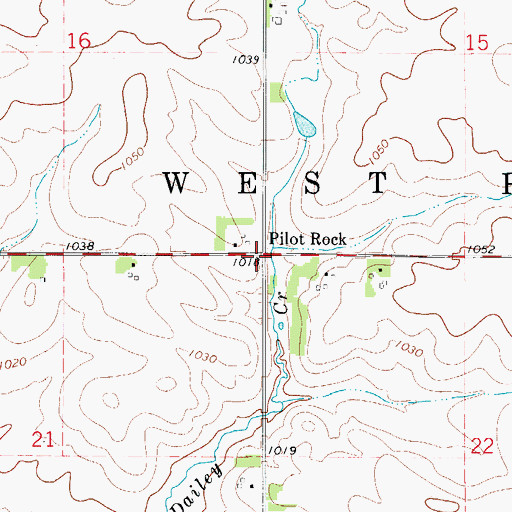 Topographic Map of Pilot Rock, IA