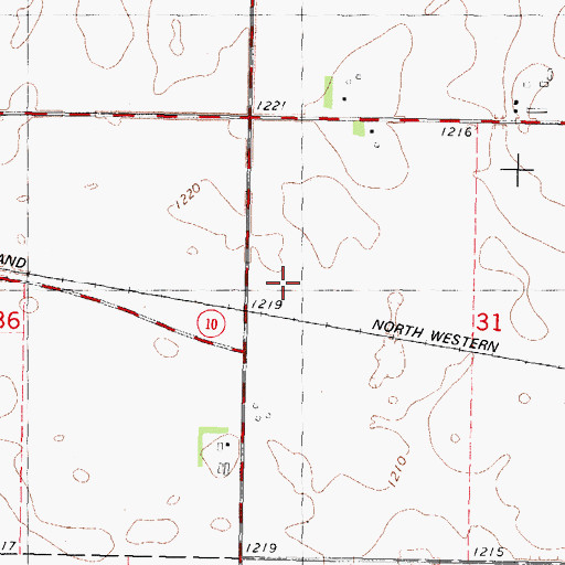 Topographic Map of Ridotto, IA
