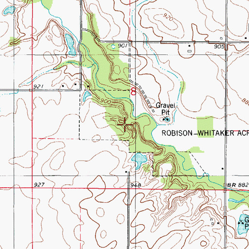 Topographic Map of Robison-Whitaker Acres, IA