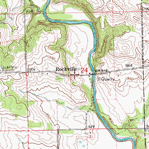 Topographic Map of Rockville, IA