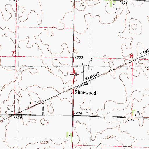 Topographic Map of Sherwood, IA