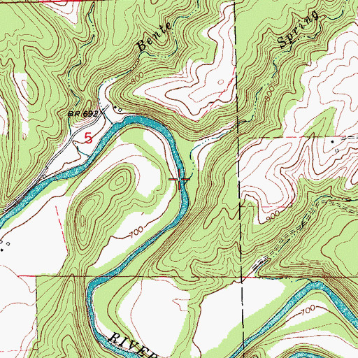 Topographic Map of Spring Branch, IA