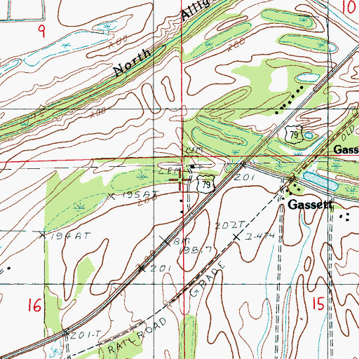 Topographic Map of Bethlehem Church, AR