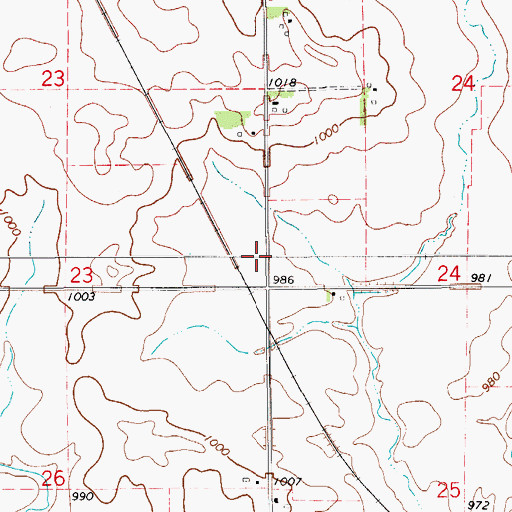 Topographic Map of Swanton, IA