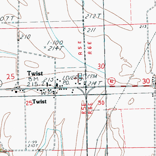 Topographic Map of Bethlehem Church, AR
