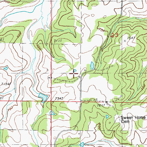 Topographic Map of Bethlehem Church, AR