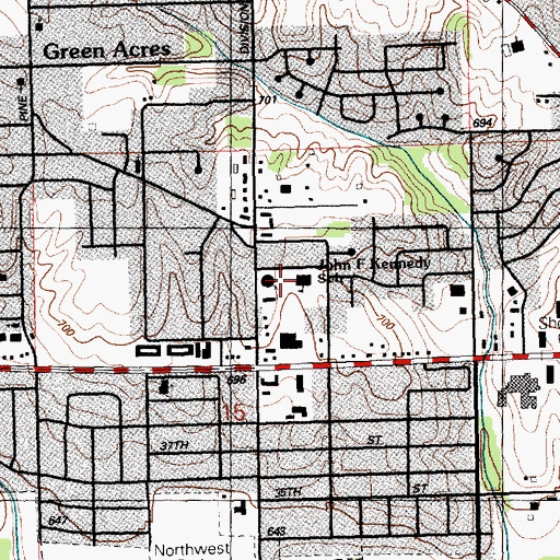 Topographic Map of Our Lady of Victory Church, IA