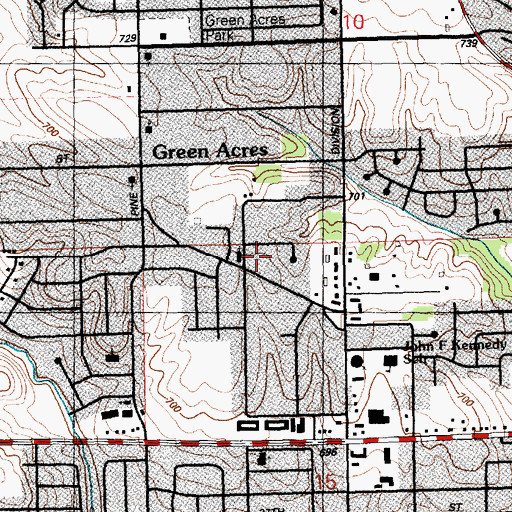 Topographic Map of New Testament Baptist Church, IA