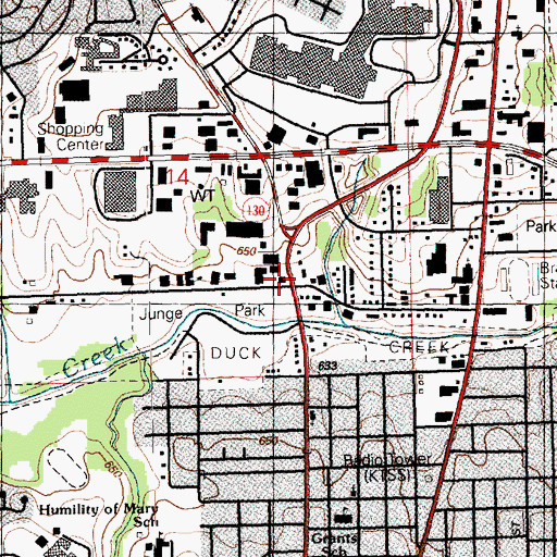 Topographic Map of Davenport Fire Department Station 3, IA
