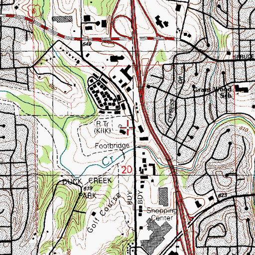 Topographic Map of KIIK Radio Tower, IA