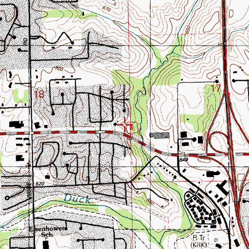 Topographic Map of First Church of Christ, IA